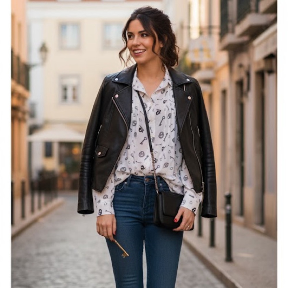 Jane and Delancey button down blouse